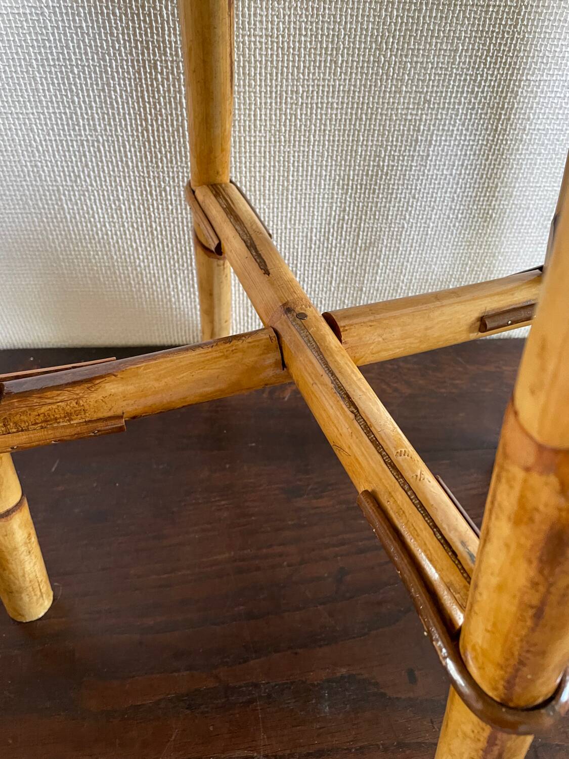 Vintage rattan stools