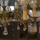 Metal suspension with pendants attributed to Maison Jansen 1970s.