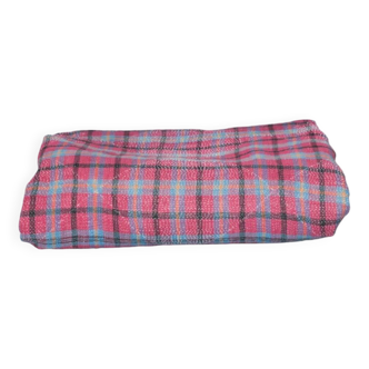 Kantha Sari Bedspread, Hand Embroidered Recycled Cotton Tartan