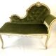 Venetian baroque armchair in green velvet – 1960s/70s
