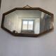 Miroir Art déco vintage bois marqueté