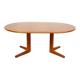 Vintage round dining table | extendable | teak | 121-173 cm