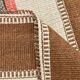 Brown & Beige Striped Vintage Kilim Runner Rug, 78x327Cm