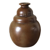 Coloquinte Vase Bordeaux Art Ceramics