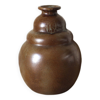 Coloquinte Vase Bordeaux Art Ceramics