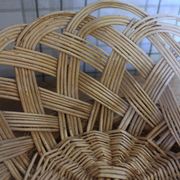 Large vintage woven wicker basket