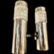 Pair of glass and chrome wall lamps from Sciolari