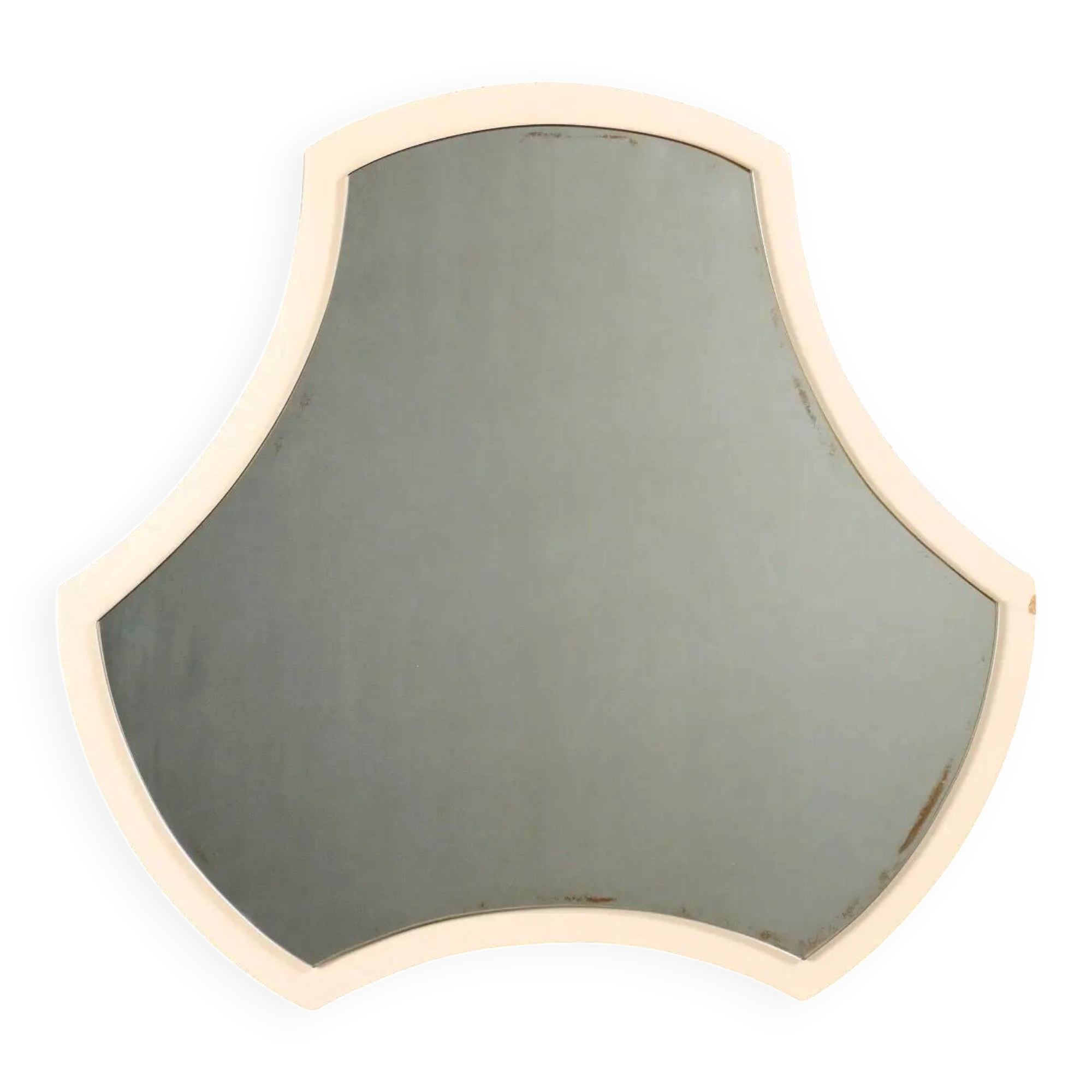 Vintage lacquered wood and mirror glass mirror, design, Italy, 1970s