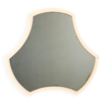 Miroir vintage en bois laqué et verre miroir, design, Italie, années 1970