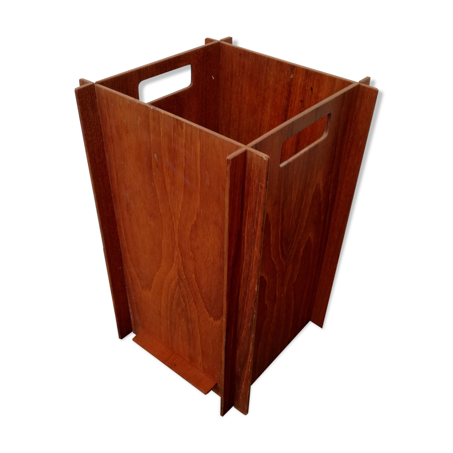 Scandinavian office trash teak 1960