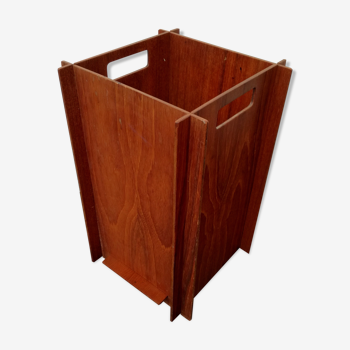 Scandinavian office trash teak 1960