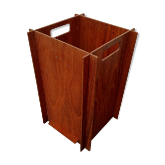 Scandinavian office trash teak 1960