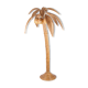 Rattan coconut floor lamp