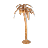 Lampadaire cocotier en rotin