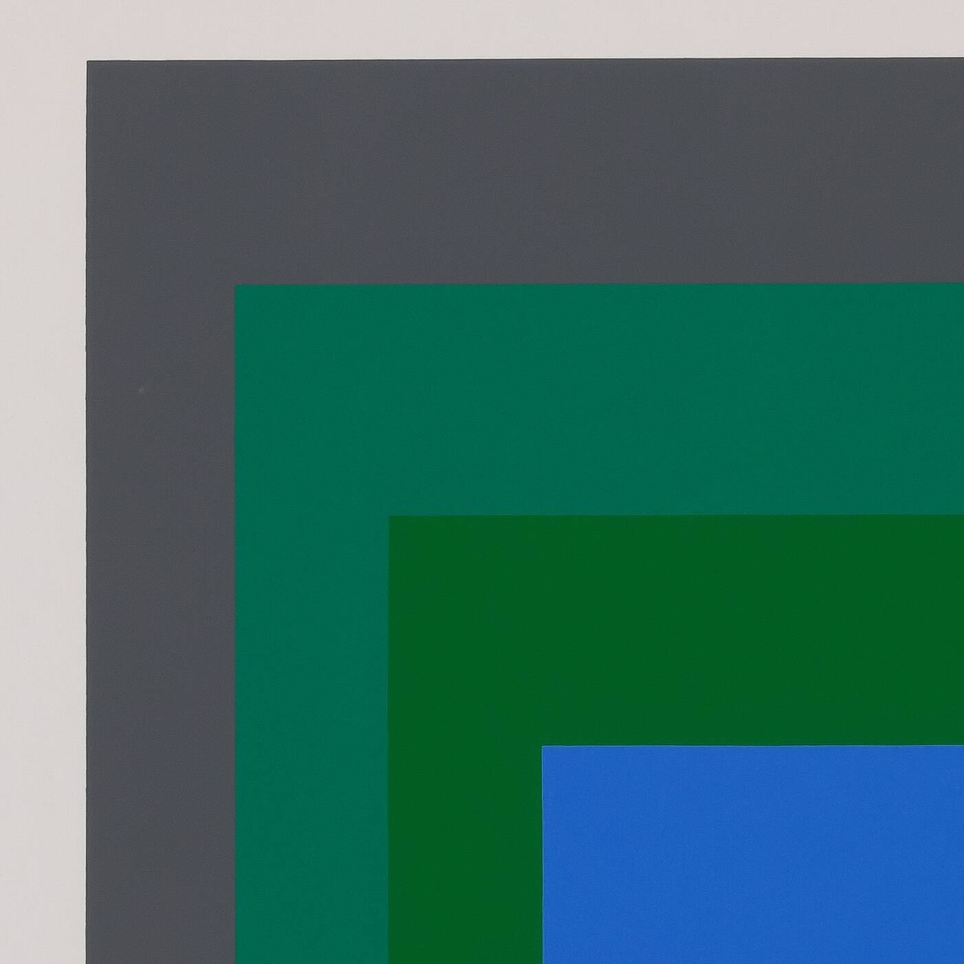 Josef ALBERS: Homage to the Square, Blue Look - Colour Screen Print