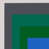 Josef ALBERS: Homage to the Square, Blue Look - Colour Screen Print