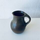 Old stoneware pitcher signed Fontgombault
