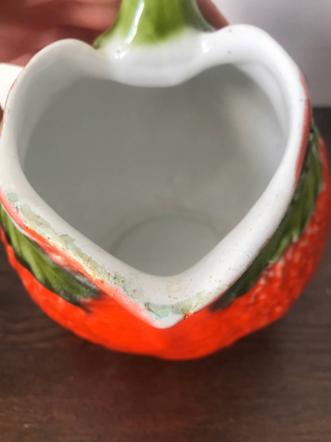 Orange slip pitcher