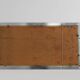 Large Mid-Century Belgo Chrome Mirror in Metal and Fumé Glass, Belgium 1980