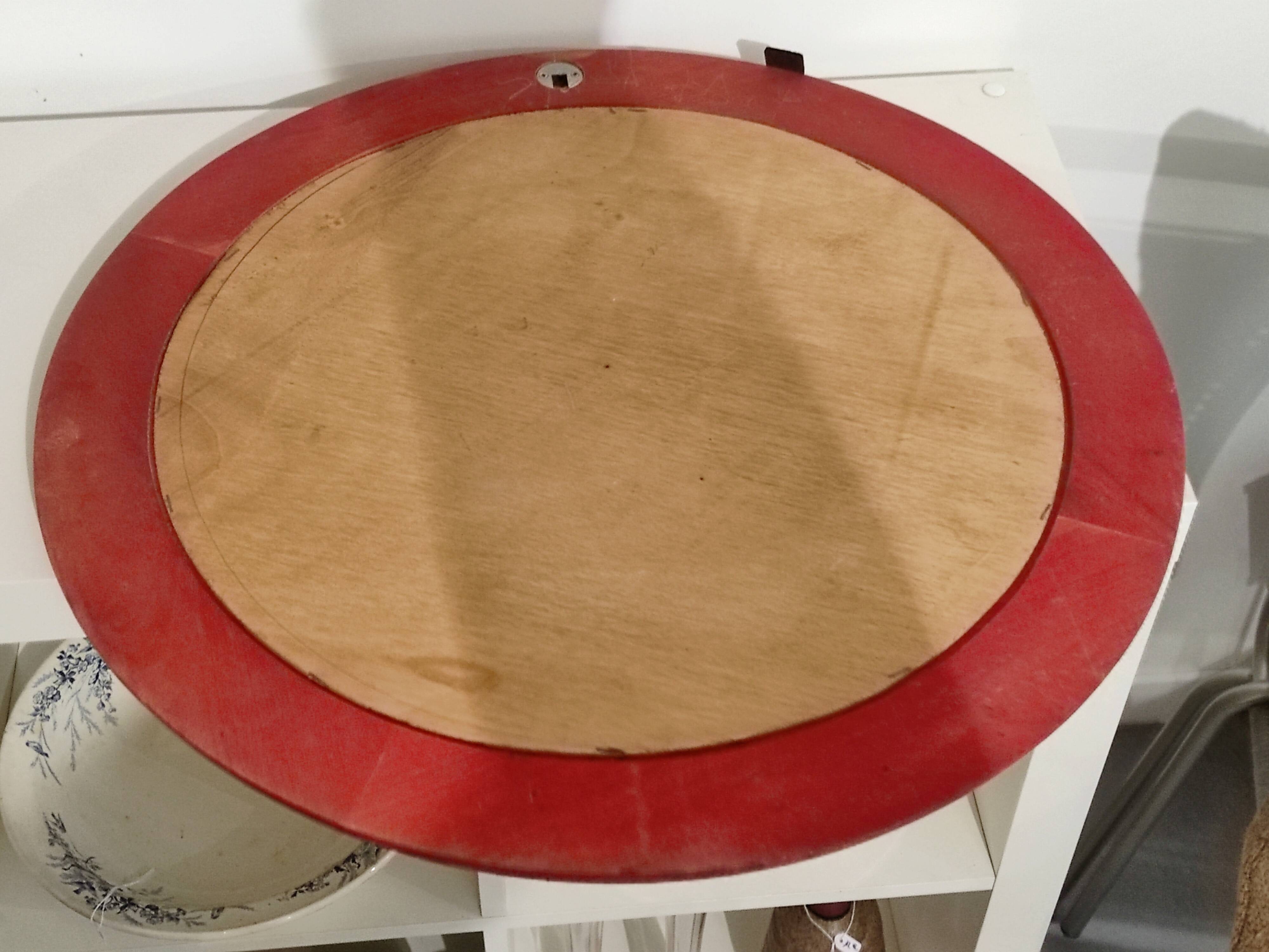 Lacquered wood mirror