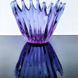 Vase - Large Purple Crystal Cup • Vintage • Cristallerie de Bayel • 1950