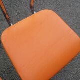 2 orange chairs
