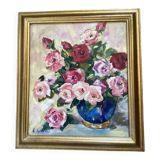 Oil painting on canvas signed, dimensions: height - 49 cm - width - 44 cm -