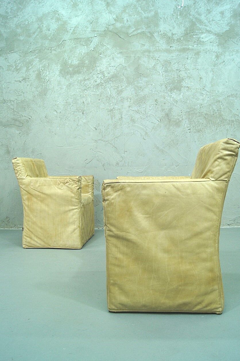 A pair of brutalist armchairs by Gerard van den Berg for Montis, 1970s