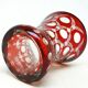 Verre Biedermeier, verre rouge, République tchèque, 19e siècle
