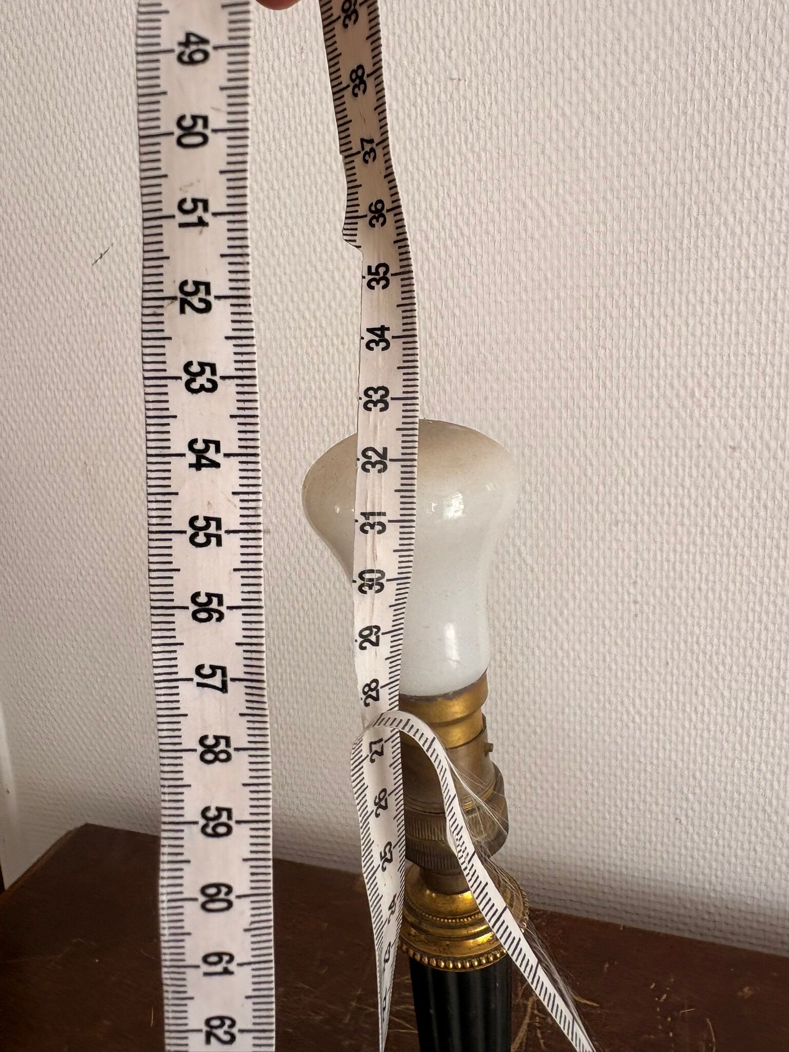 Antique Neo-Classical Column Candle Holder Brass Empire Lamp