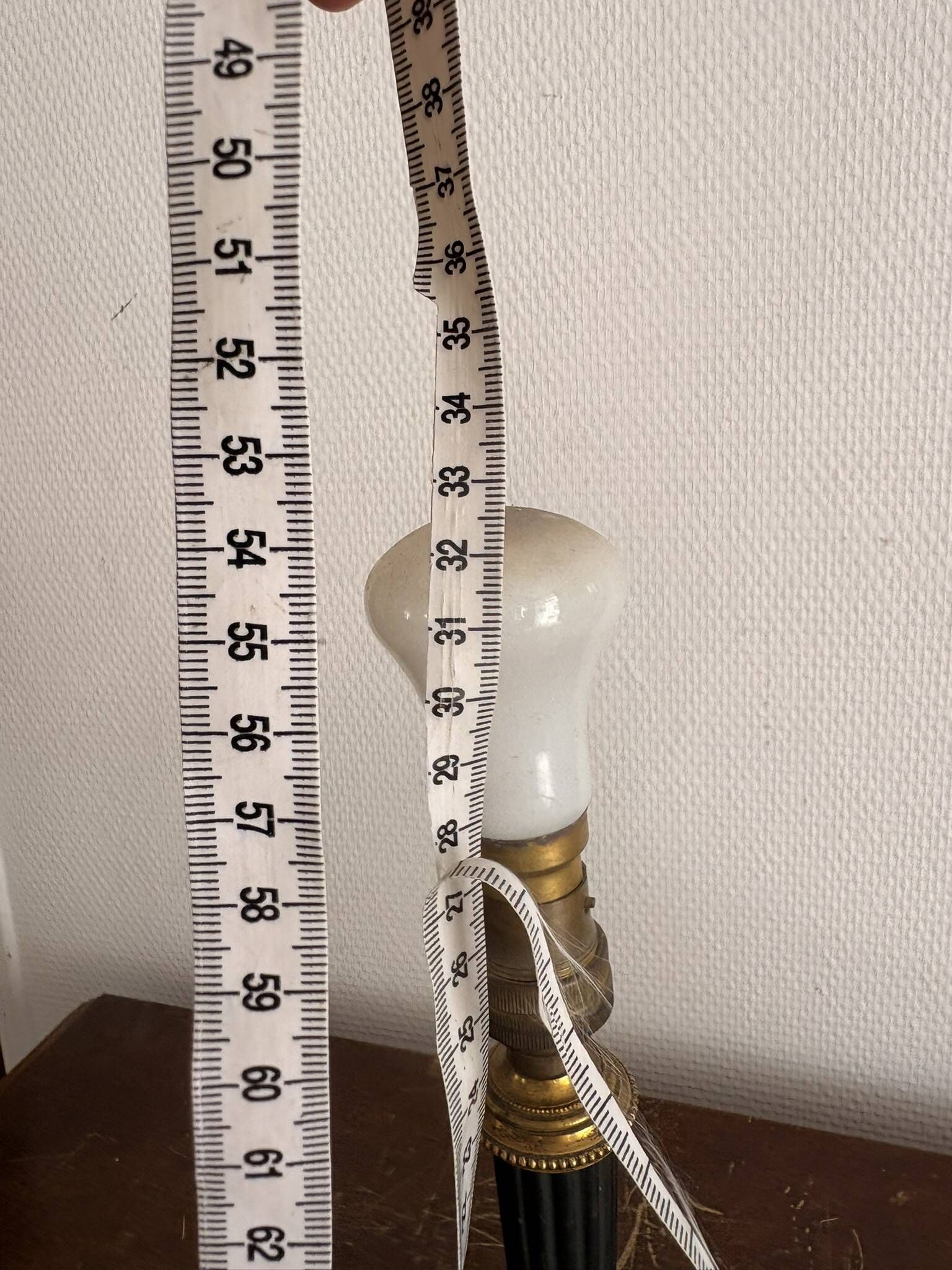 Antique Neo-Classical Column Candle Holder Brass Empire Lamp