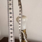 Antique Neo-Classical Column Candle Holder Brass Empire Lamp