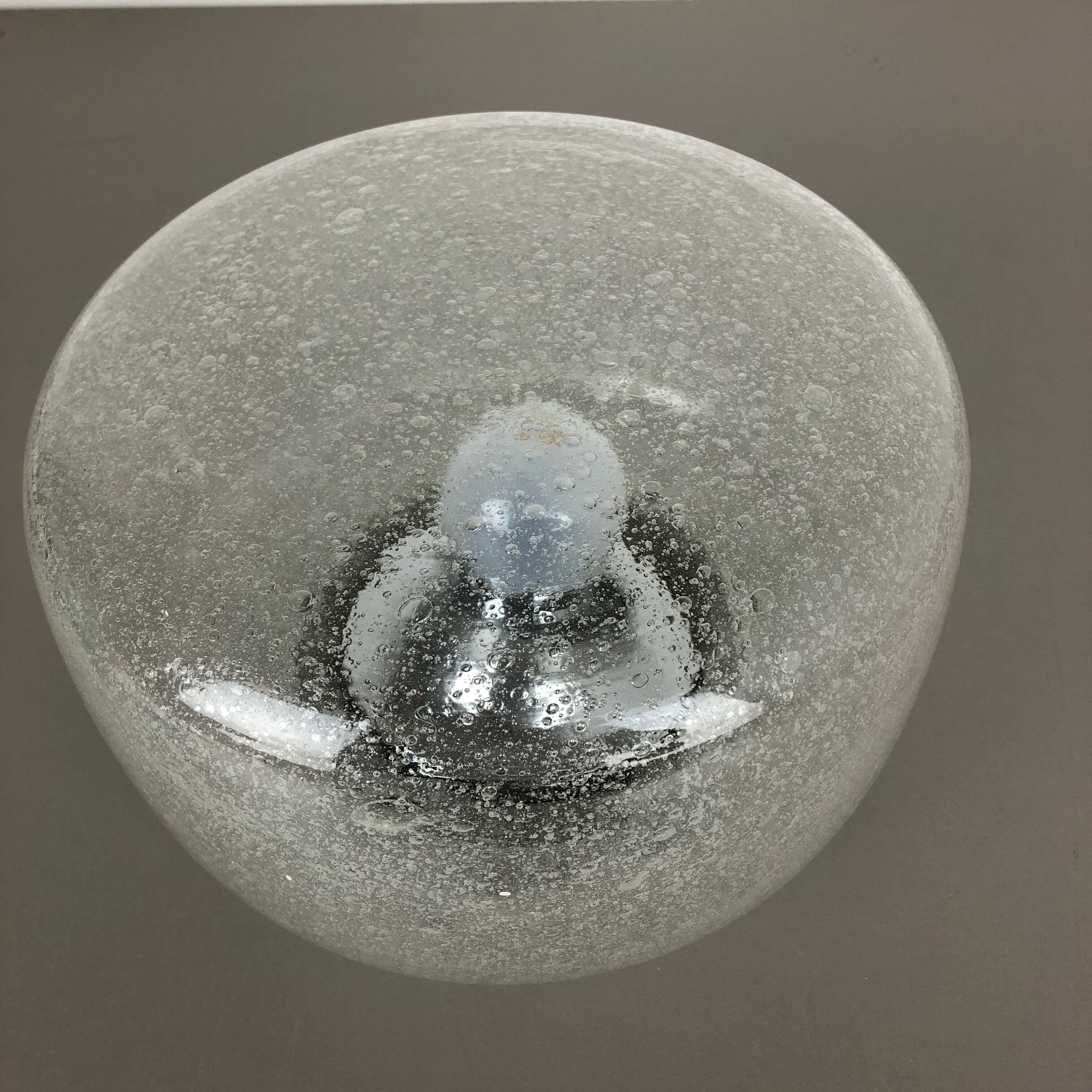 Cone Ice Glass Bubble Wall Light Made by Hillebrand Leuchten, Germany