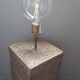 Braided rattan lamp foot, square, vintage 1970