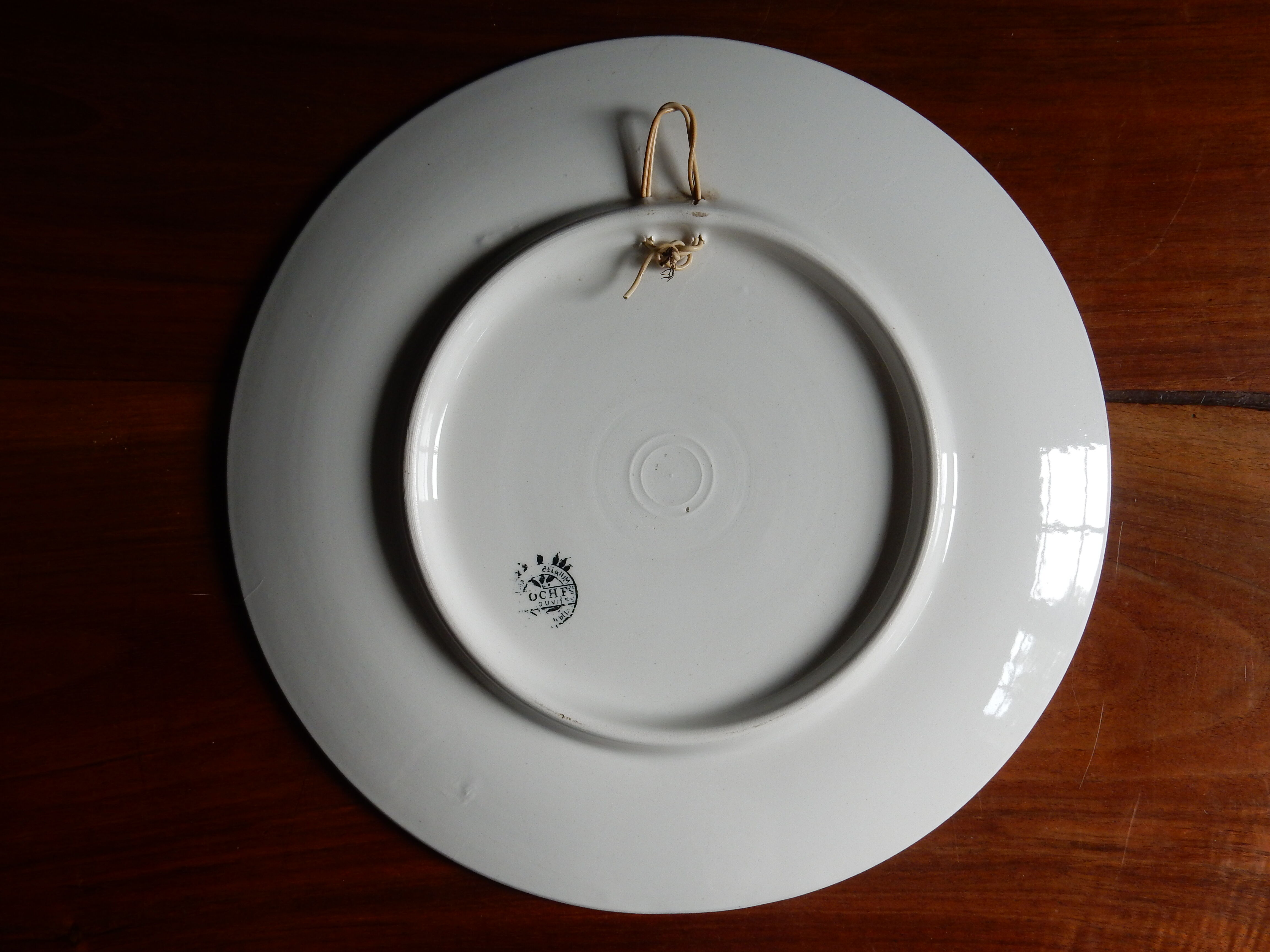 Assiette de collection gravure Boch la Louvière
