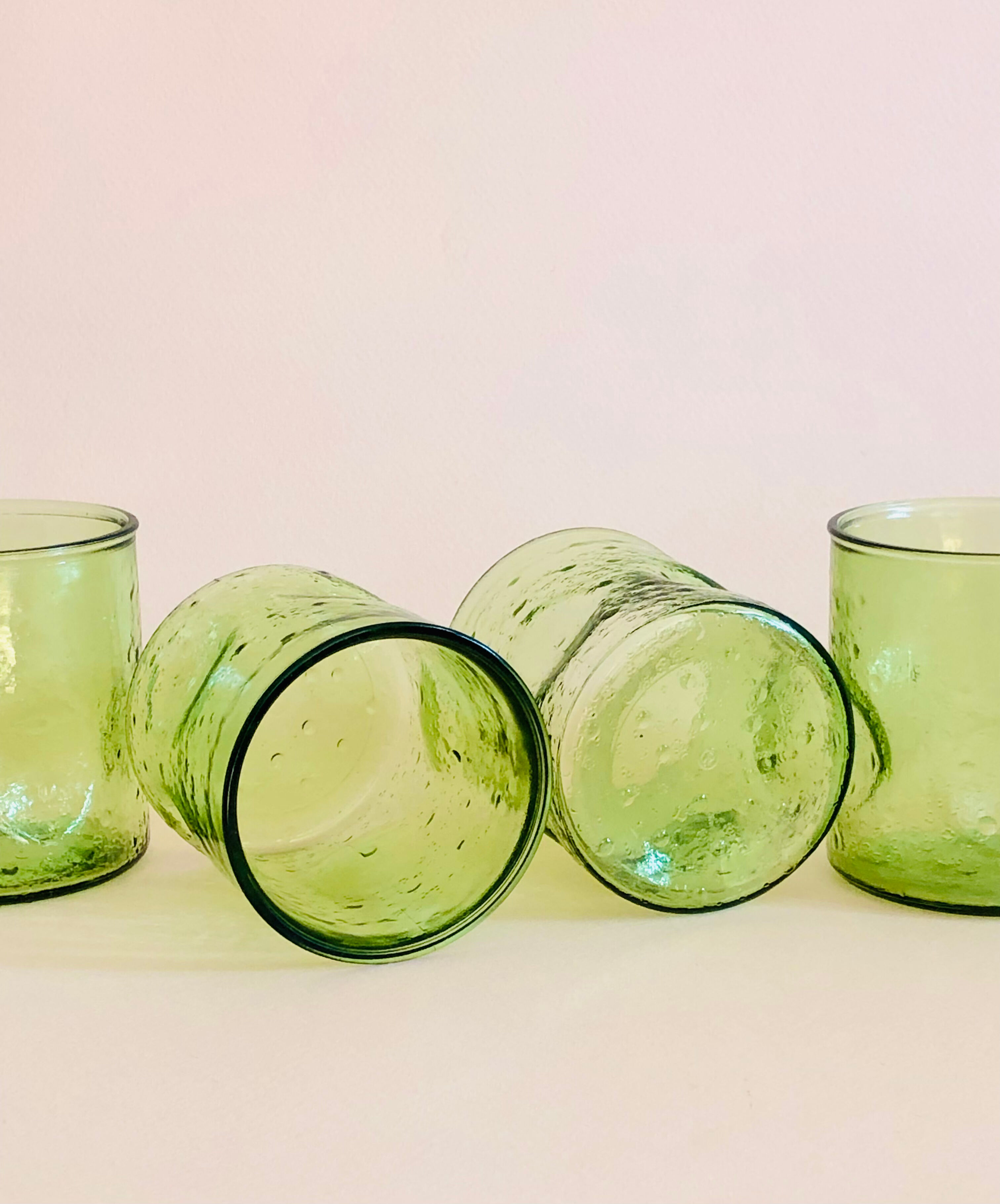 Set of five vintage water glasses