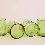 Set of five vintage water glasses