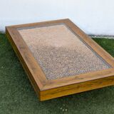 Roméo Rega Coffee Table, Pine Scales, Vintage 1970 Design