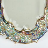 Separated enamel table mirror