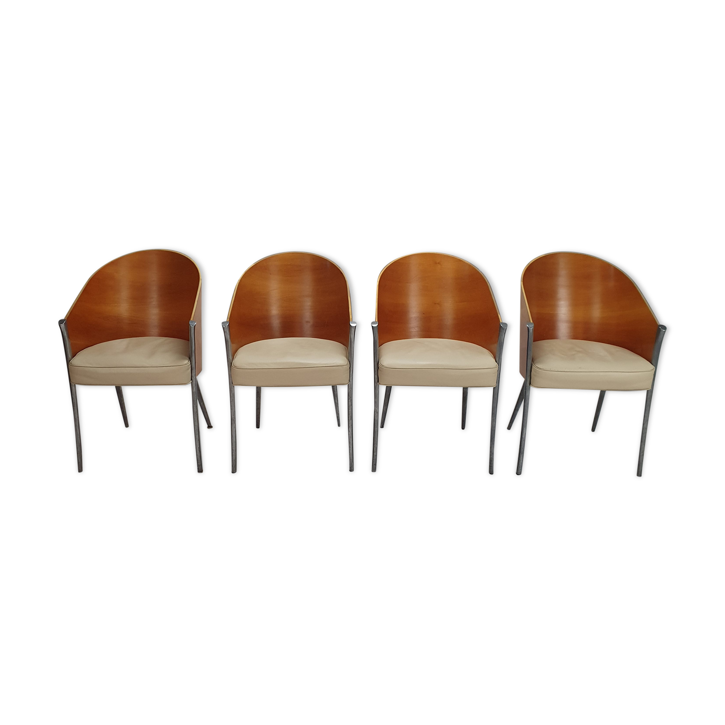 Set of 4 King Costes Dining chairs by Philippe Starck for Aleph, 1980s