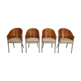 Set of 4 King Costes Dining chairs by Philippe Starck for Aleph, 1980s