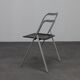 Giorgio Cattelan leather folding chairs for Cidue, Italy, 1970s.