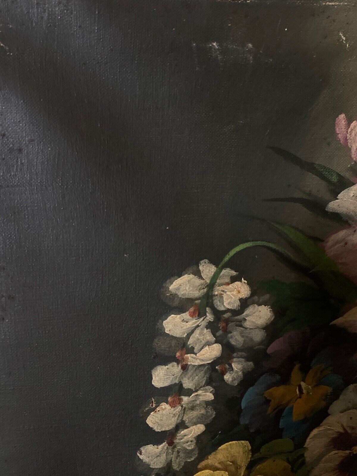 Oil on canvas by Lewarny Bouquet of flowers Mid-twentieth