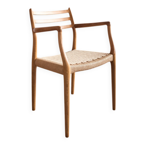 Fauteuil modèle 62 par Niels O. Møller en chêne, Danemark