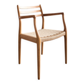 Fauteuil modèle 62 par Niels O. Møller en chêne, Danemark