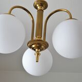 Vintage chandelier of the 60s in brass