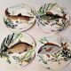 Lot de 8 assiettes poisson Gien