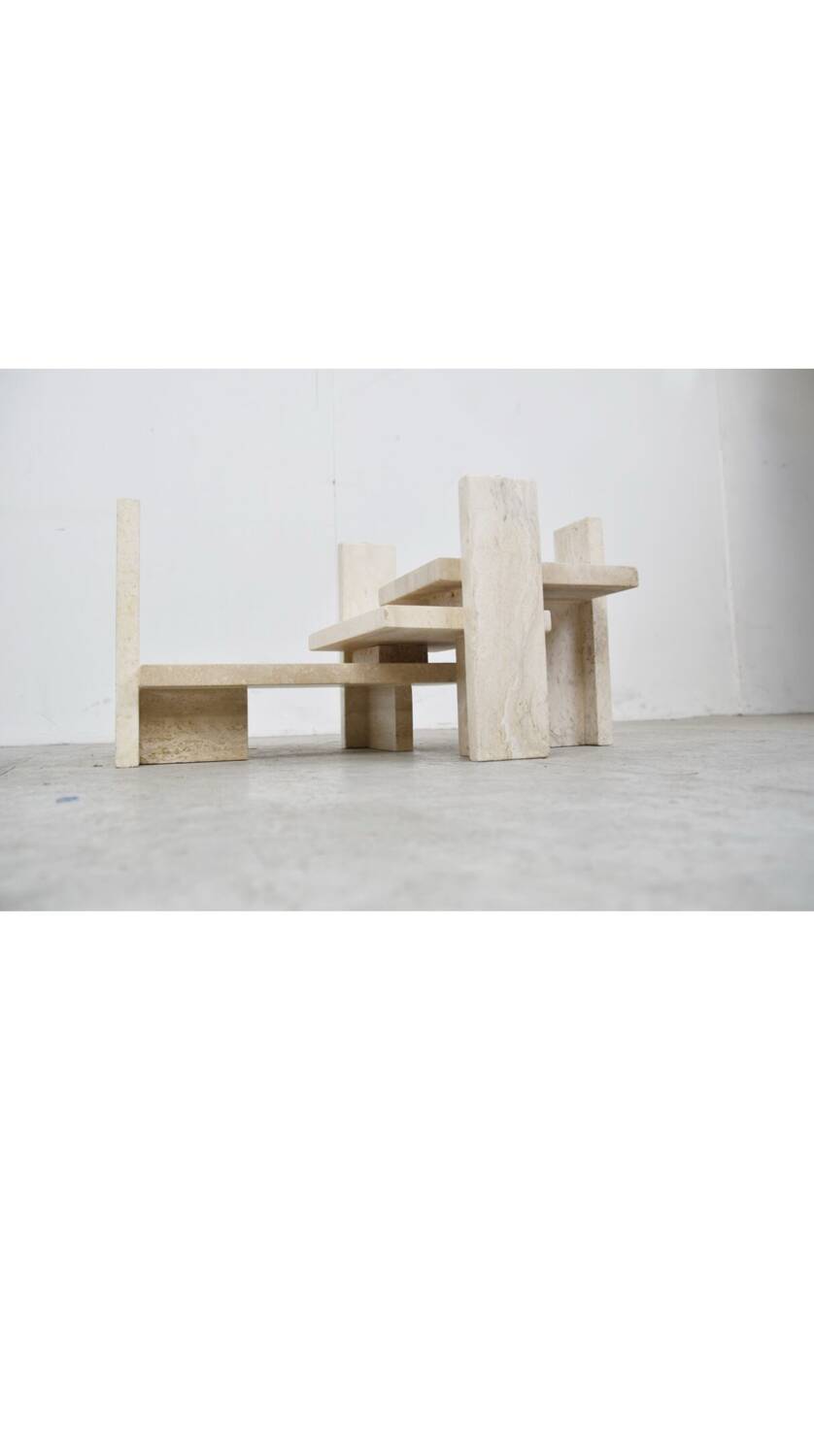 Table basse vintage par Willy Ballez, années 1970