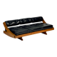Vintage leather sofa daybed GS 195 by Gianni Songia for Sormani