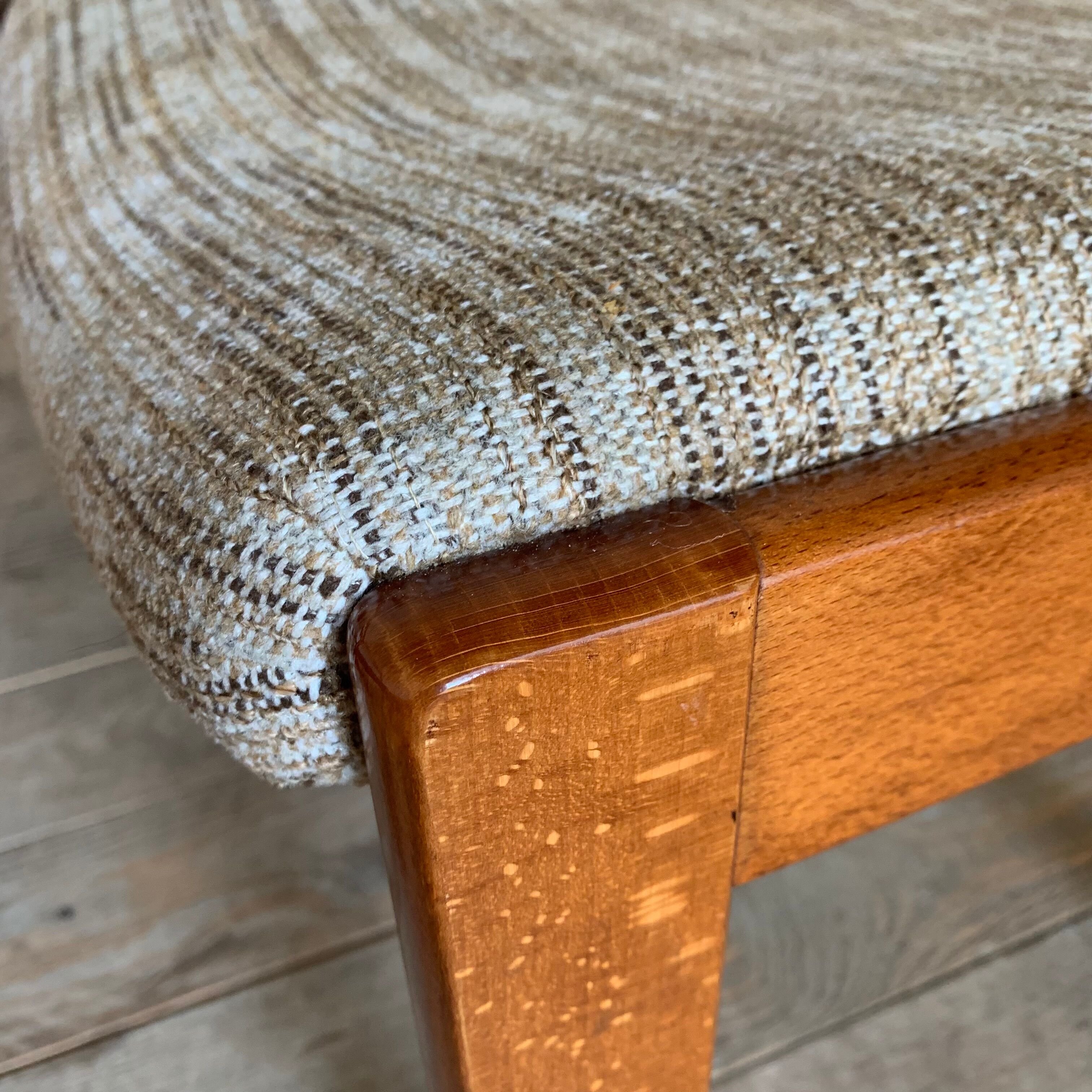 Vintage chairs in antique fabric and wood year 80